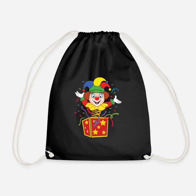 Karneval Clown - Turnbeutel - Schwarz