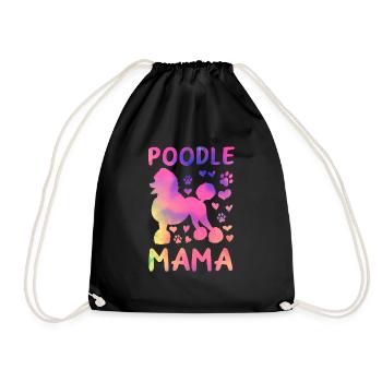 Pudel Mama Pudel Mama Pudel Liebhaber - Turnbeutel - Schwarz - Vorne