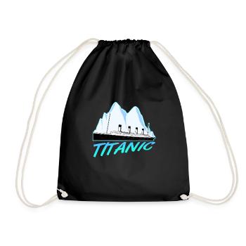 Titanic Vintage Kreuzfahrtschiff RMS Titanic - Turnbeutel - Schwarz - Vorne