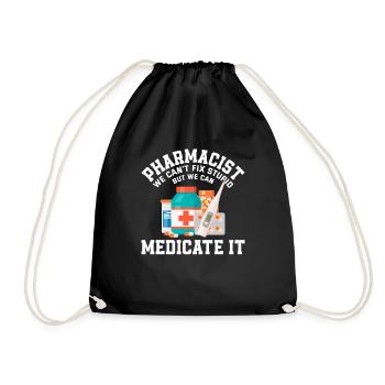 Pharmacist Pharmacist Pharmacy Gift - Drawstring Bag - black - Front