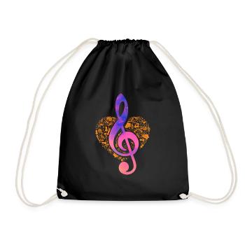 Music Musicians Singing Singer Singer Musician - Drawstring Bag - black - Front