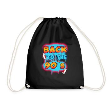 Back To The 90s Retro Party 90er Jahre - Drawstring Bag - black - Front