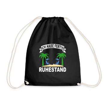 Ich habe fertig ruhestand - Turnbeutel - Schwarz - Vorne