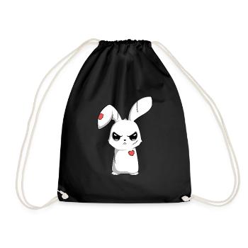 Sad Broken Emo--Egg Happy - Drawstring Bag - black - Front