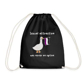 Oie asexuée pour fierté asexuée Asexualité - Sac de sport léger - noir - Devant