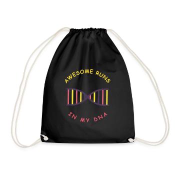 Down Syndrome Day Saying Chromosome Gift Idea - Drawstring Bag - black - Front