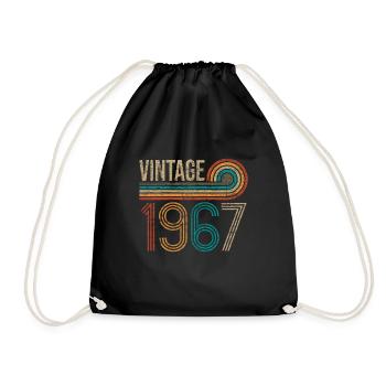 Vintage 1967 Retro Colors - Turnbeutel - Schwarz - Vorne