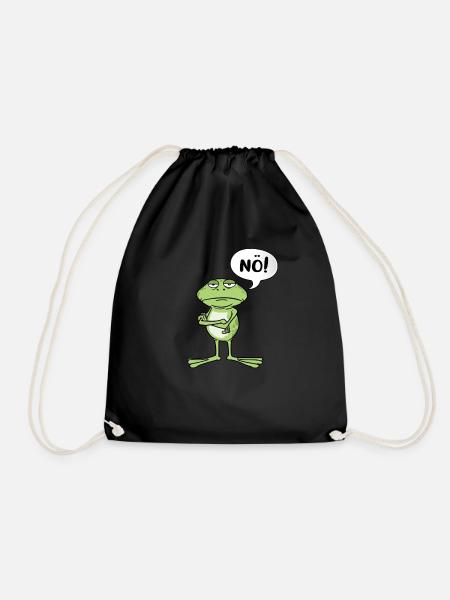 Frosch Frösche Statement Nö Märchen - Turnbeutel - Schwarz
