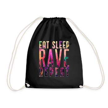 EAT SLEEP RAVE REPEAT T-Shirt Raver - Sac de sport léger - noir - Devant
