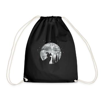 Squirrel - Drawstring Bag - black - Front