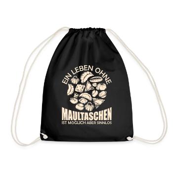 Maultaschen Schwabe - Turnbeutel - Schwarz - Vorne