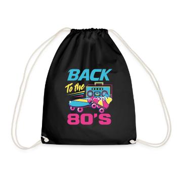 Tenue de fête des années 80 Costume de fête des années 80 - Sac de sport léger - noir - Devant