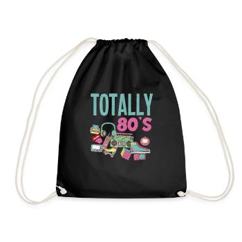 Tenue de fête des années 80 Costume de fête des années 80 - Sac de sport léger - noir - Devant
