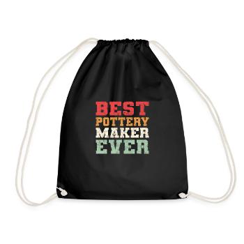 The best potter of all time. Ceramic - Drawstring Bag - black - Front