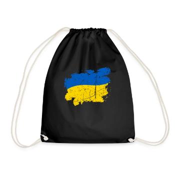 Chemise d’Ukraine Drapeau ukrainien - Sac de sport léger - noir - Devant