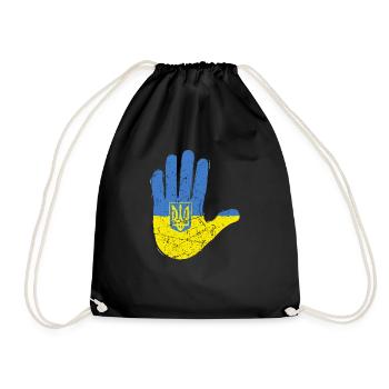 Chemise d’Ukraine Drapeau ukrainien - Sac de sport léger - noir - Devant