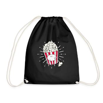 Mardi Gras & Carnival - Retro Popcorn - Turnbeutel - Schwarz - Vorne
