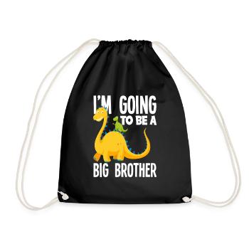 Je vais être un dinosaure Big Brother Dino - Sac de sport léger - noir - Devant