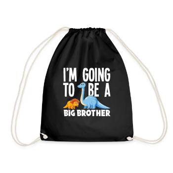 Je vais être un dinosaure Big Brother Dino - Sac de sport léger - noir - Devant