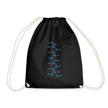 ADN alpiniste 14 plus hautes montagnes Everest K2 Makalu - Sac de sport léger - noir - Devant