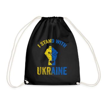 Ukraine - Turnbeutel - Schwarz - Vorne