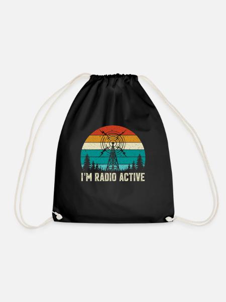 I´m Radio Active. ham radio, amateur radio, - Turnbeutel - Schwarz