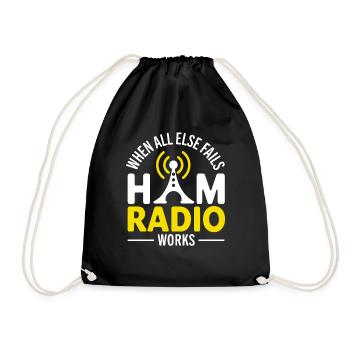 Quand tout le reste échoue Ham Radio fonctionne ham radio, ama - Sac de sport léger - noir - Devant