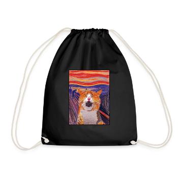 Le chat cri Edvard Expressionnisme Munch - Sac de sport léger - noir - Devant