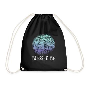 Tree Of Life I Wiccan I Pentacle I Pentagram I - Drawstring Bag - black - Front