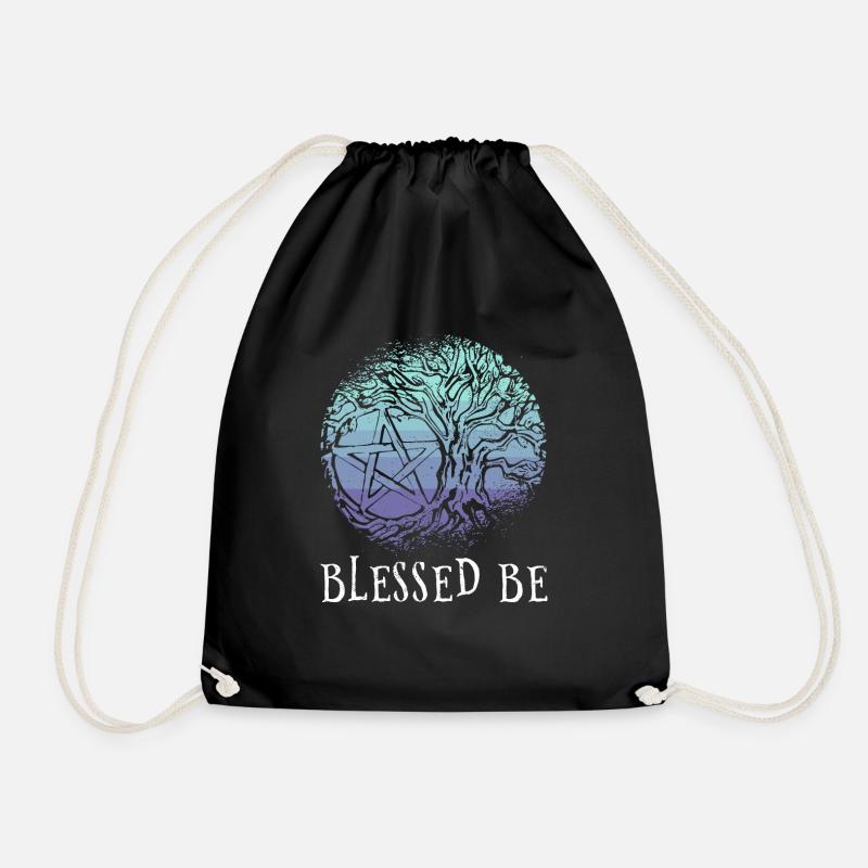 Tree Of Life I Wiccan I Pentacle I Pentagram I - Turnbeutel - Schwarz