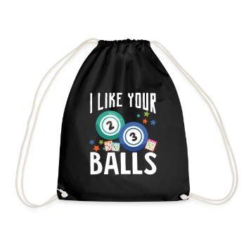 J’aime tes balles drôles de chance - Sac de sport léger - noir - Devant