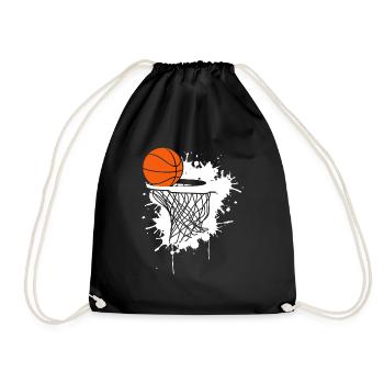 Basketball Gift Sports Basket Rebound B-Ball - Drawstring Bag - black - Front