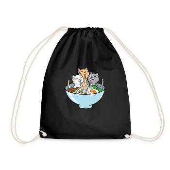 Ramen Nouilles Pour Chat Japon Kawaii Otaku - Sac de sport léger - noir - Devant