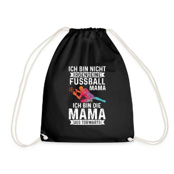 Ich Bin Nicht Irgendeine Fussball Mama - Turnbeutel - Schwarz - Vorne