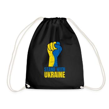 Stand avec Ukraine Vintage Ukraine Flag - Sac de sport léger - noir - Devant