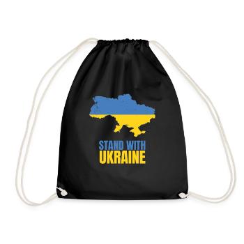Stand avec Ukraine Vintage Ukraine Flag - Sac de sport léger - noir - Devant