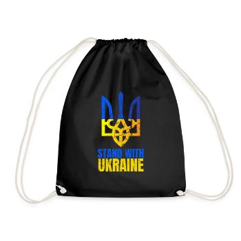 Stand avec Ukraine Vintage Ukraine Flag - Sac de sport léger - noir - Devant