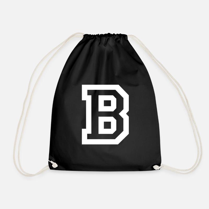 Buchstabe B - Turnbeutel - Schwarz
