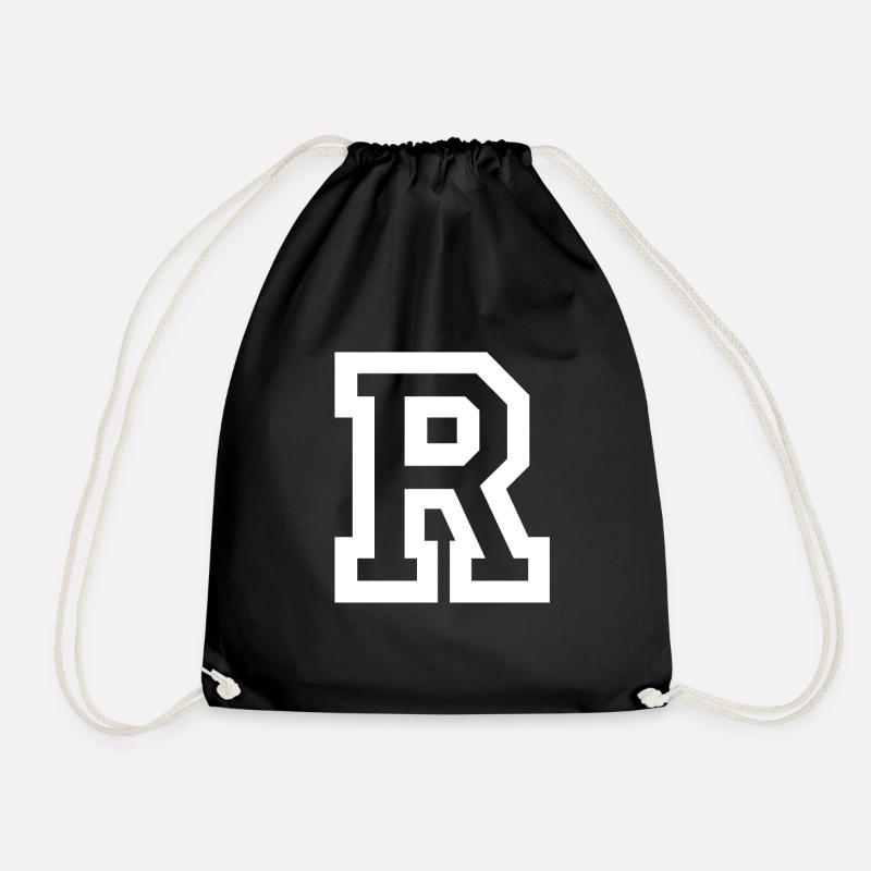 Lettre R - Sac de sport léger - noir