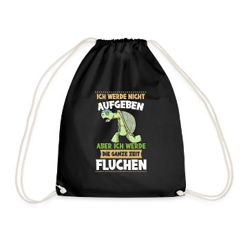 Ich Werde Nicht Aufgeben Aber Fluchen Joggen - Turnbeutel - Schwarz - Vorne