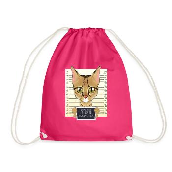 Savannah Cat Mom - Dear Mom I Can Explain - Drawstring Bag - fuchsia - Front