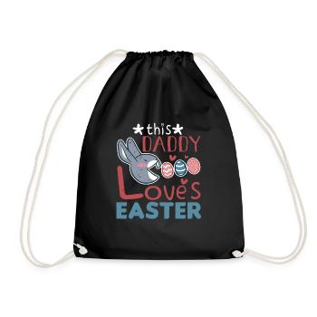 Papa aime l’œuf de lapin de Pâques Dimanche de Pâques - Sac de sport léger - noir - Devant