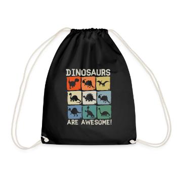 Dinosaurier sind großartig - Turnbeutel - Schwarz - Vorne