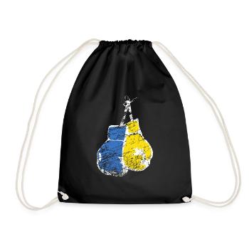 Gants De Boxe Ukraine Drapeau Stand With Ukraine - Sac de sport léger - noir - Devant