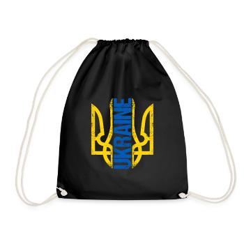 Ukraine People Gifts - Drawstring Bag - black - Front