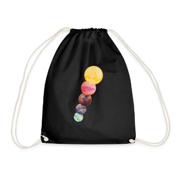 super planets on the space - Sac de sport léger - noir - Devant