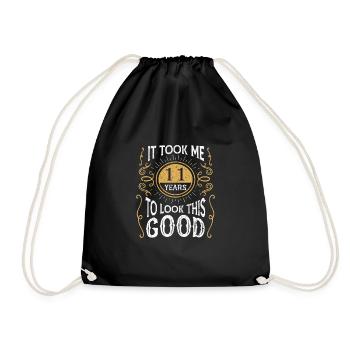 Drôle de cadeau pour le 11ème anniversaire 11 ans - Sac de sport léger - noir - Devant