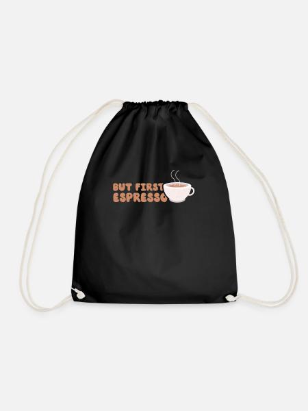 Espresso Kaffee - Turnbeutel - Schwarz