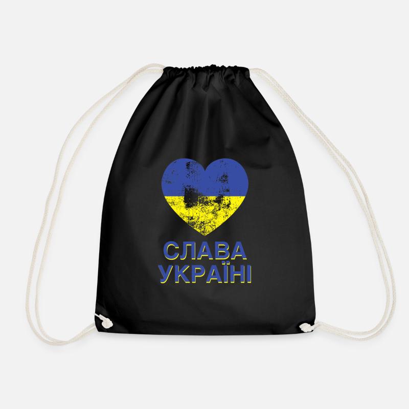 Ruhm der Ukraine слава україні - Turnbeutel - Schwarz