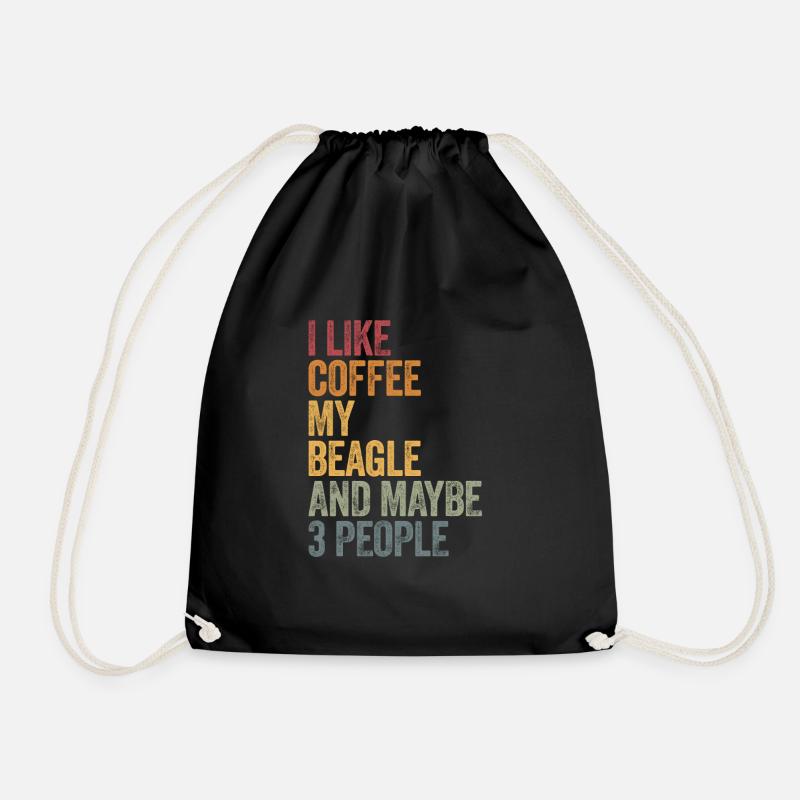 Coffee and my beagle Kaffee - Turnbeutel - Schwarz